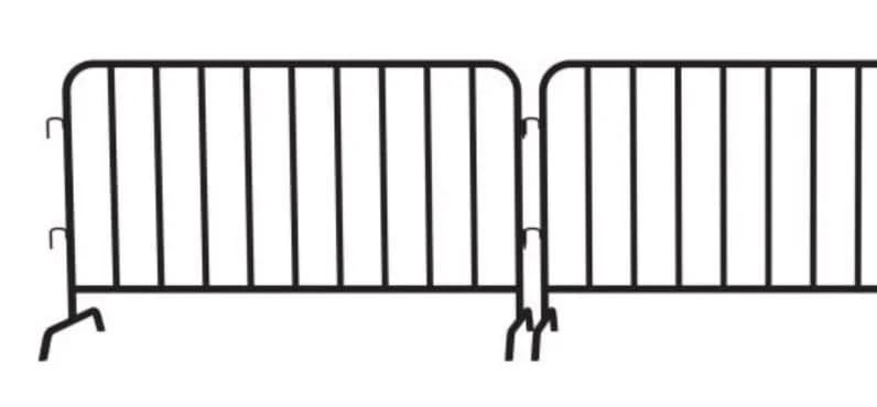 Modular pedestrian crash barrier sections